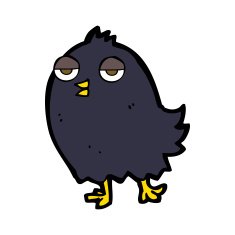funny cartoon bird N144