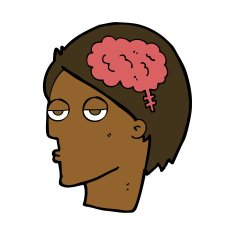 cartoon head with brain symbol N30