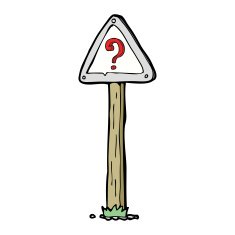 cartoon question mark sign N14