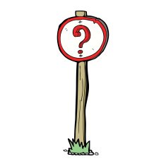 cartoon question mark sign N15