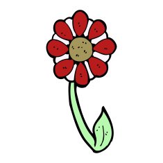 cartoon flower N347