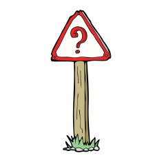 cartoon question mark sign N16
