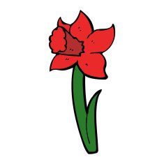 cartoon flower N348