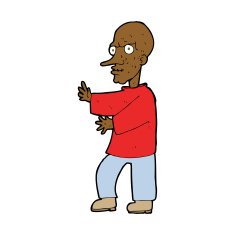 cartoon mean looking man N8