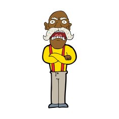cartoon shocked old man N26