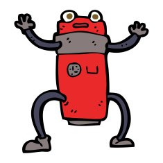 Cartoon Robot N232