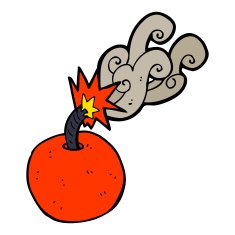 cartoon burning bomb N19
