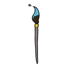 cartoon artist's brush N24