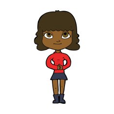 cartoon happy woman N203