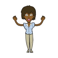 cartoon woman stressing out N17
