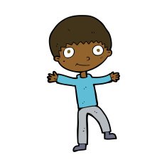 cartoon happy boy N193