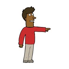 Cartoon Man Pointing N170
