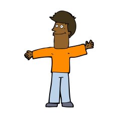 cartoon happy man N373