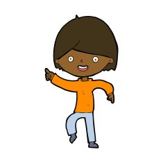 Cartoon Man Pointing N171