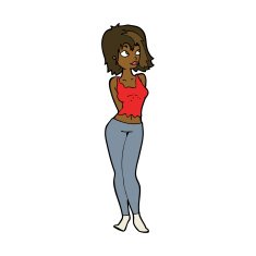 cartoon attractive girl N15