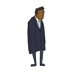 cartoon bad tempered man N8