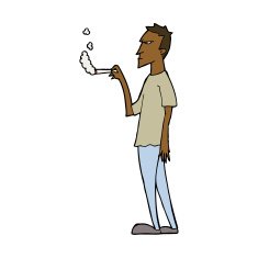 cartoon annoyed smoker N8