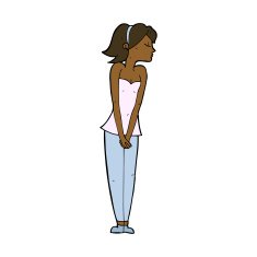 cartoon pretty woman N214
