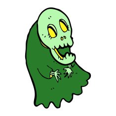 cartoon spooky ghoul N19