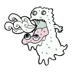 cartoon gross ghost N39