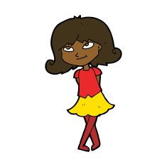 cartoon clever girl N8