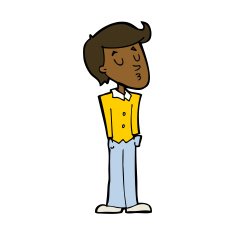 cartoon calm man N8