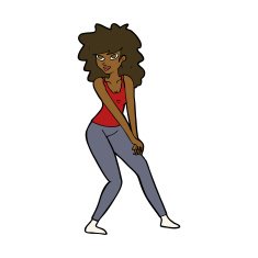 cartoon woman posing N27