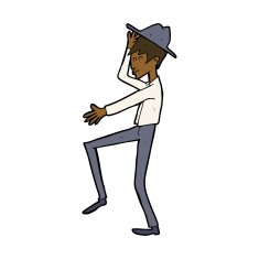 cartoon fashionable man N8