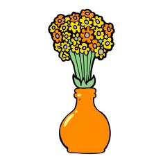 cartoon old glass vase N8