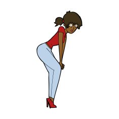 cartoon woman posing N28