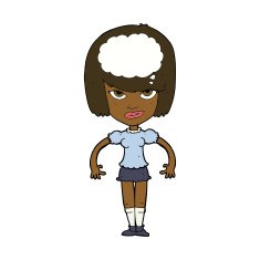 cartoon woman with idea N200