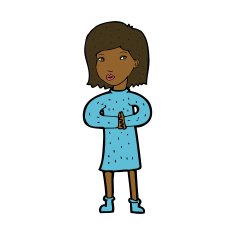 cartoon calm woman N8