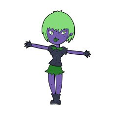 Cartoon Vampire Girl N183