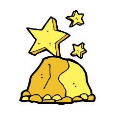 Cartoon Gold Nugget N9