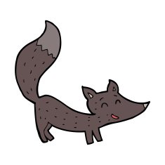 cartoon little wolf cub N8