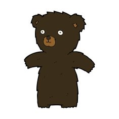 cute cartoon black bear N65