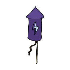 Cartoon Firework Rocket N22