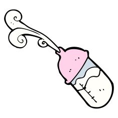 cartoon baby milk bottle N8