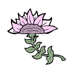 cartoon flower N351