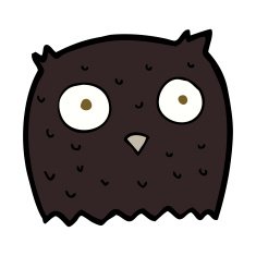 Cartoon Owl N124