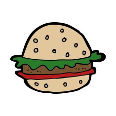 Cartoon Hamburger N12
