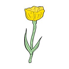 cartoon flower N352