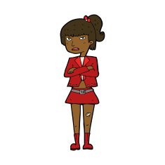 cartoon cool girl N23