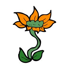 cartoon flower N354