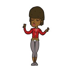 cartoon cool girl N24