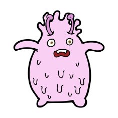 cartoon funny slime monster N15