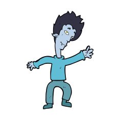 cartoon halloween vampire N13