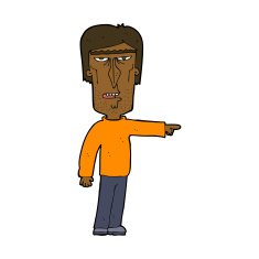 cartoon pointing man N86