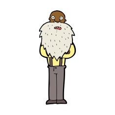 cartoon bearded old man N31