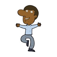 cartoon happy man N378